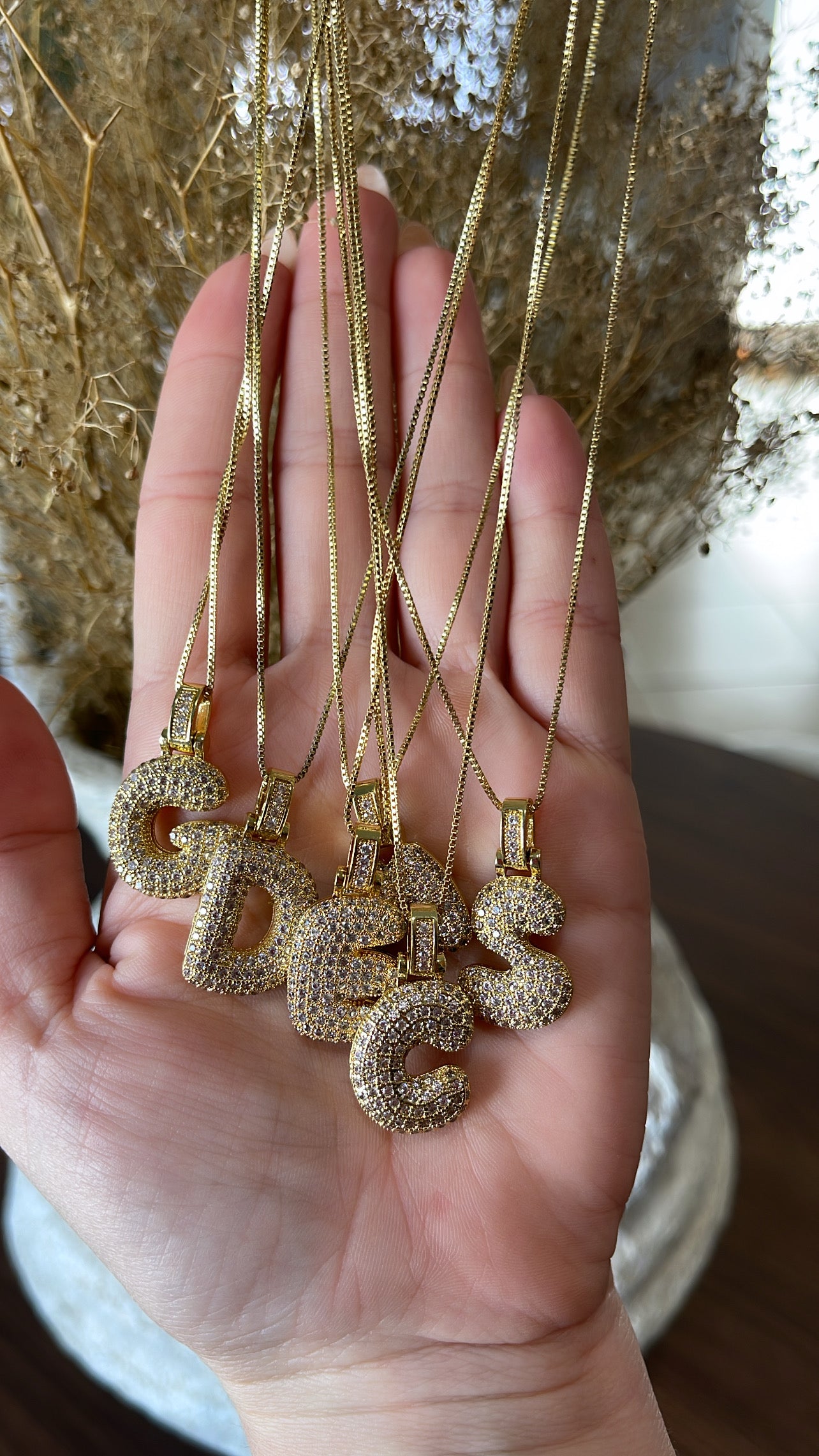 Initial chunky necklaces ✨