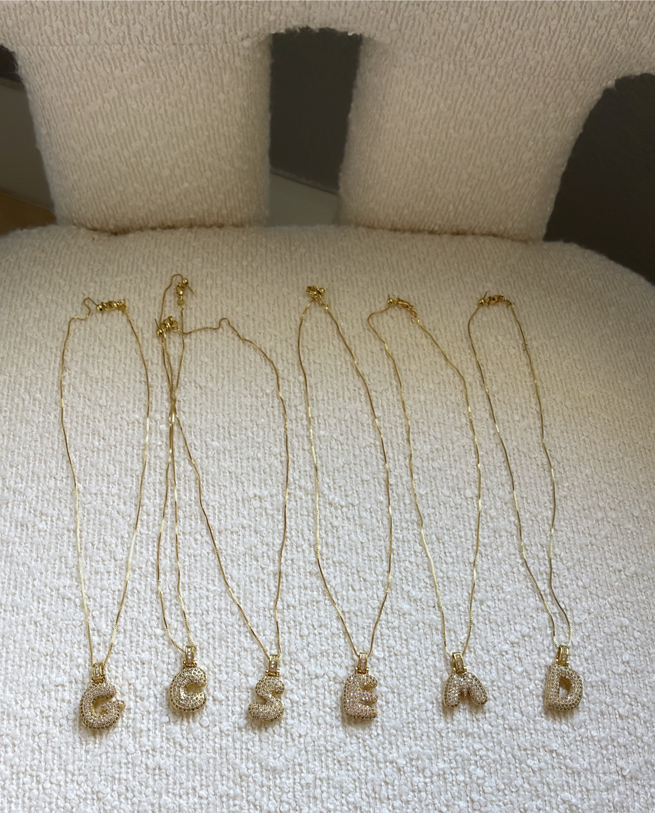 Initial chunky necklaces ✨