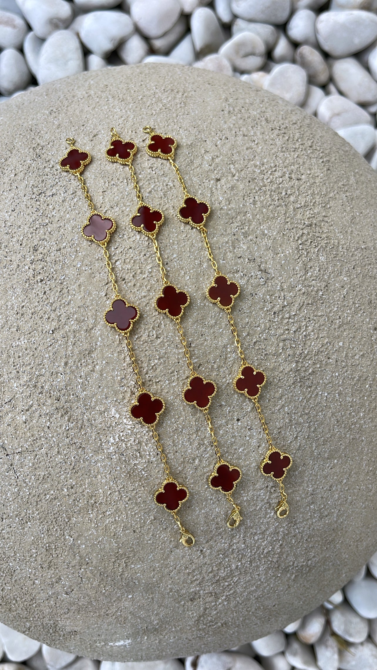Red bracelet clover