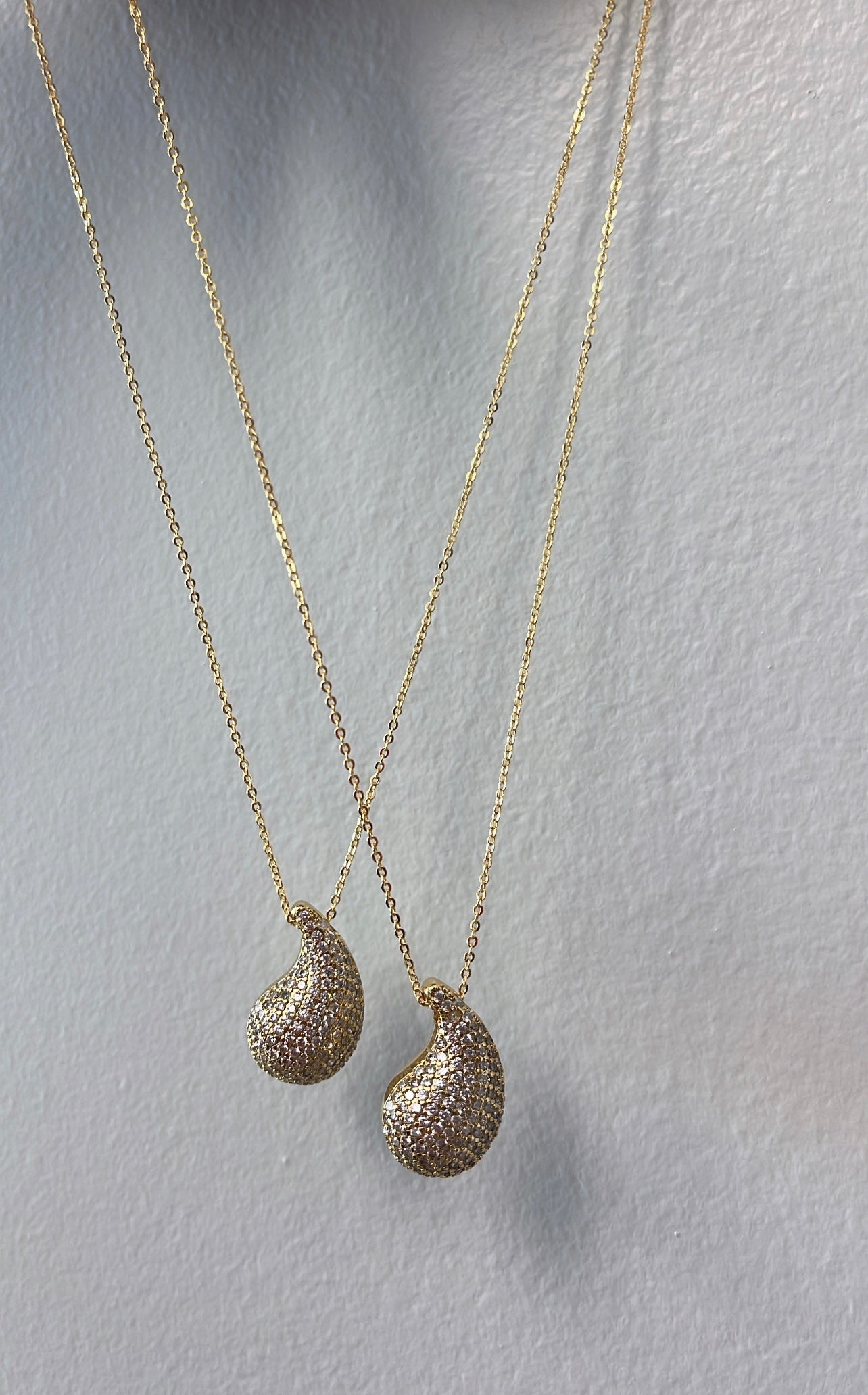 Rhinestone Drop Necklace