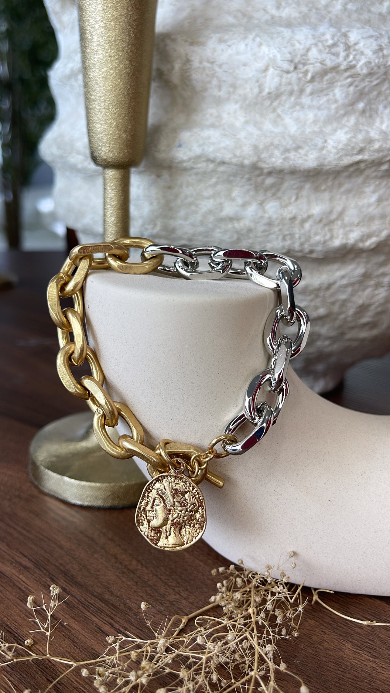 Two tone charm bracelet ✨