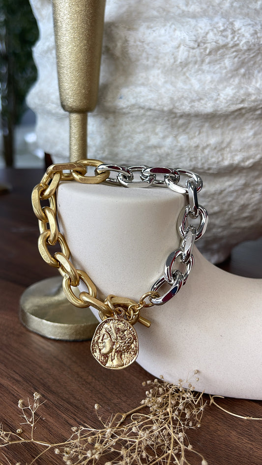 Two tone charm bracelet ✨