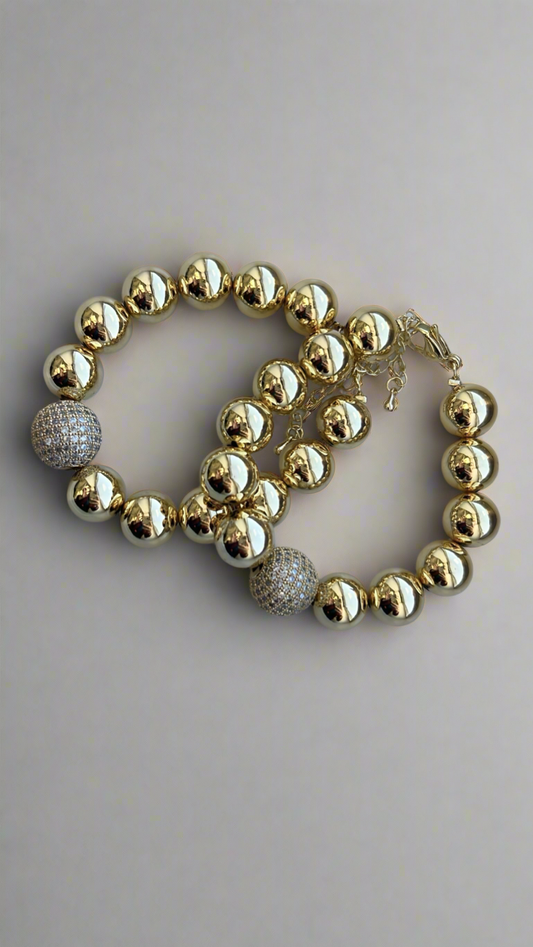 Gold & Rhinestones bracelets