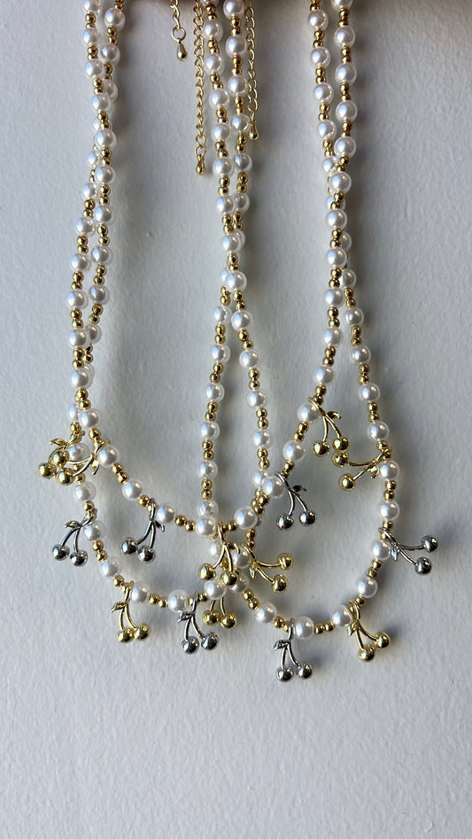 Gold/Silver Cherry Necklaces 🍒