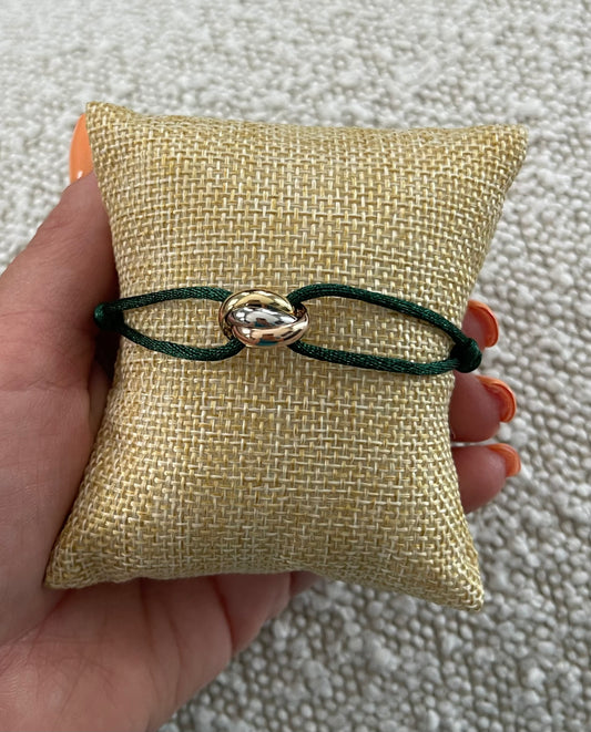 Green cordon bracelet