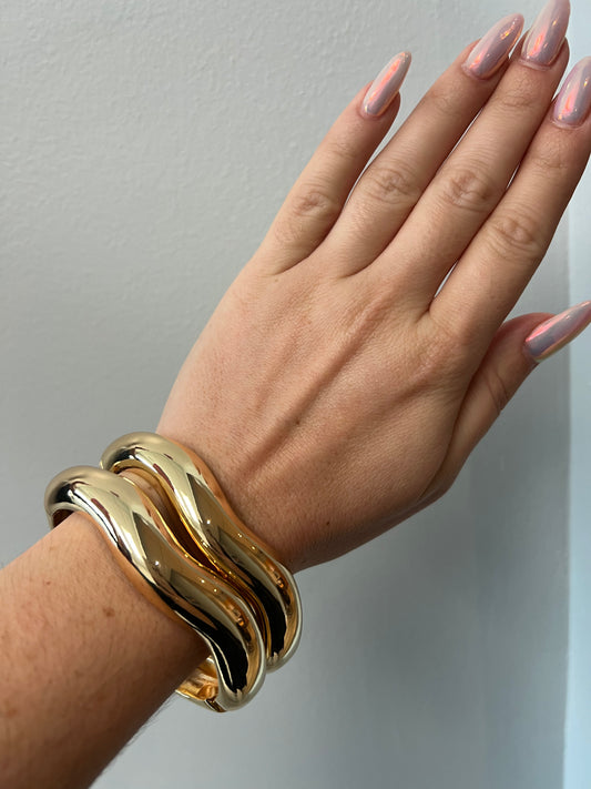Chunky asymmetrical Bangles